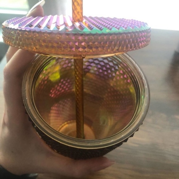 STARBUCKS 50th Anniversary 16 oz Cold Cup Tumbler Gold Studded NEW - Picture 4 of 5